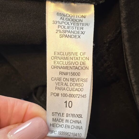 Democracy Ab Solution Jeans Womens Size 10 Black Pull On Glider Ankle Length NWT - Picture 4 of 13